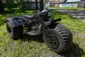 Novosibirsk/ Russia Ã¢â¬â May 12, 2020, black homemade swamp buggy Royalty Free Stock Photo